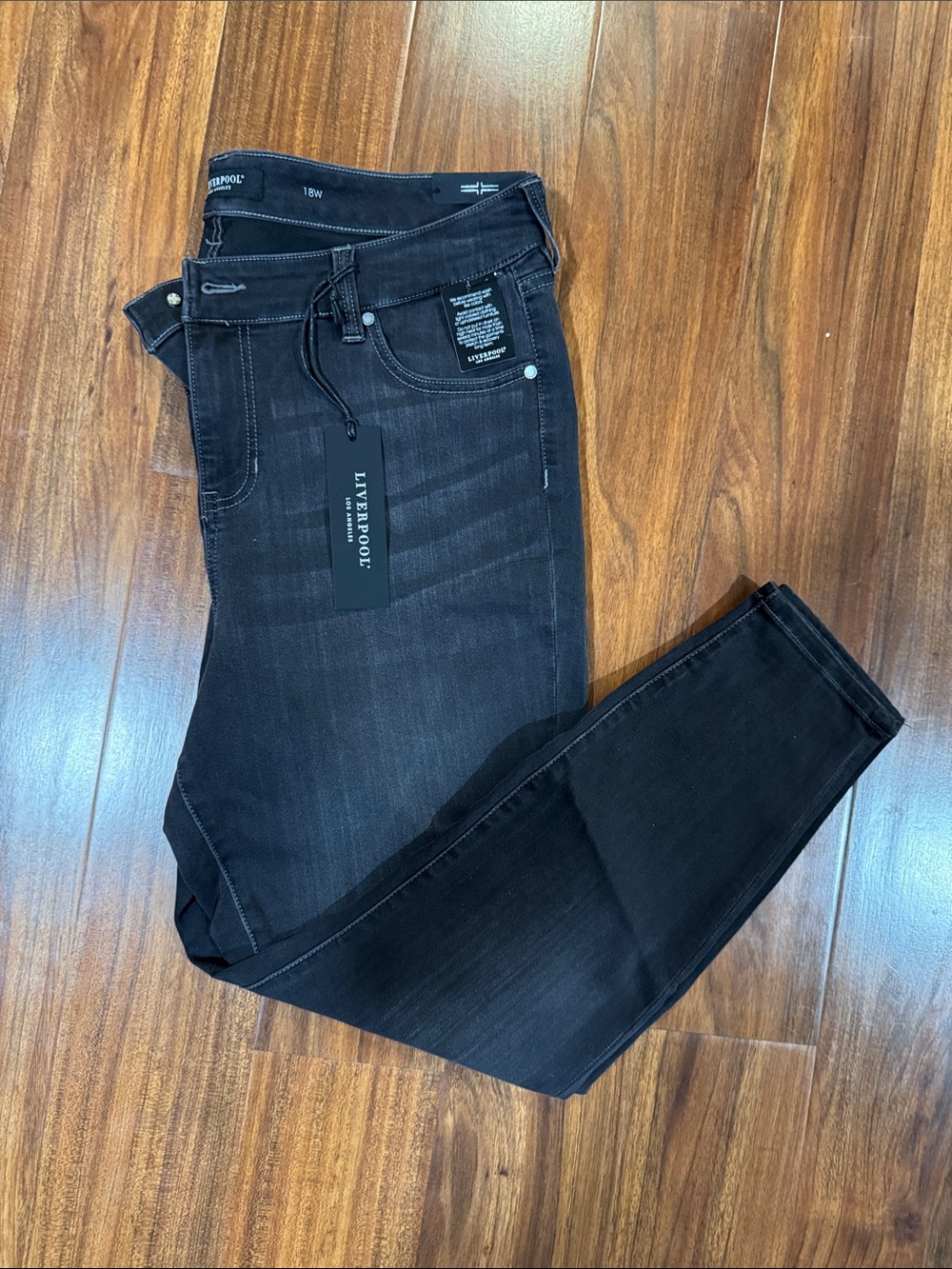 Liverpool Women's Washed Black Ankle Skinny Jeans